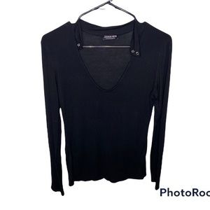 Fashion Nova Basic Long Sleeve Black Top